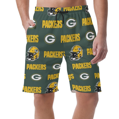 Green Bay Football Game Day All-Over Print Men's Casual Shorts