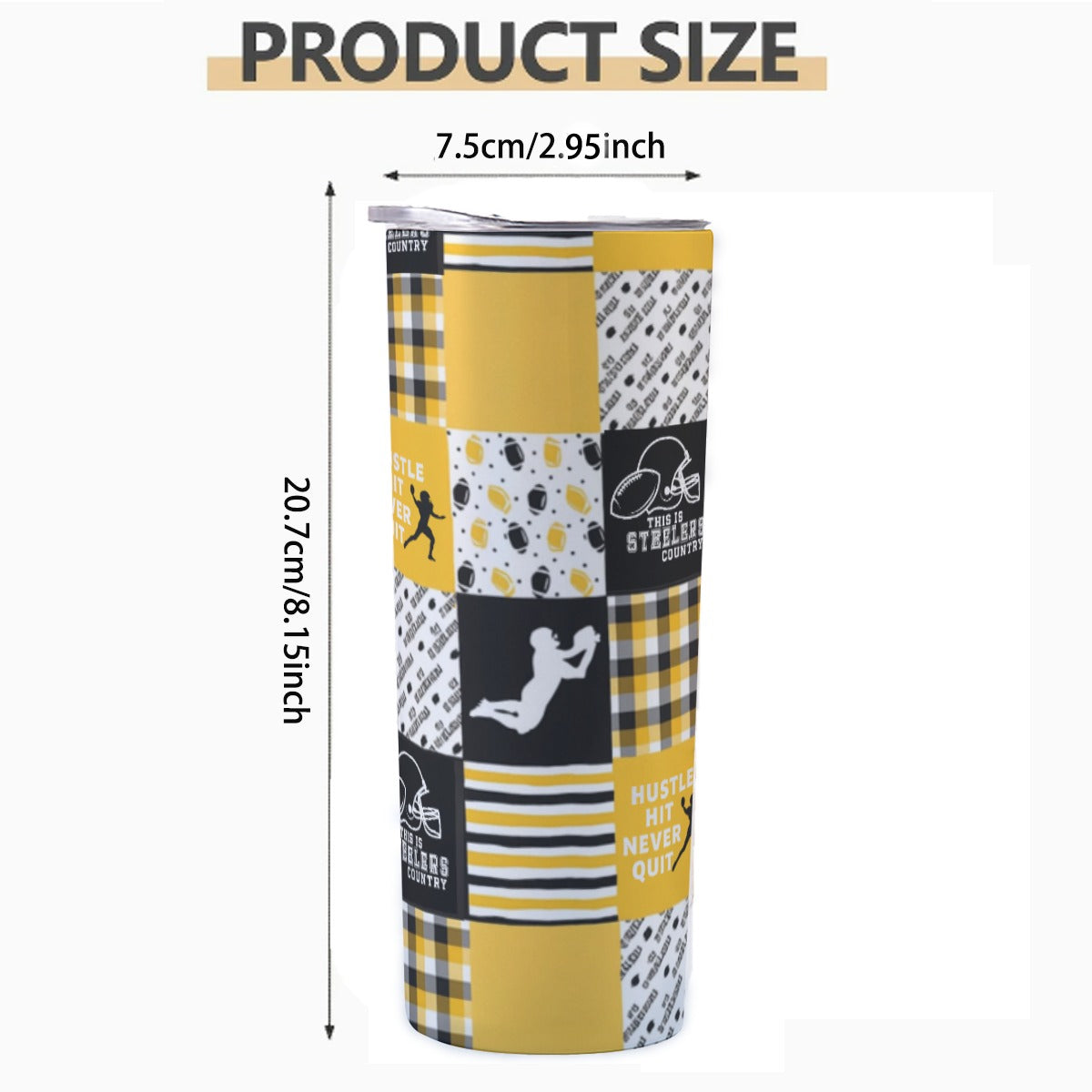 Custom 20OZ Straight Cup With Sliding Lid For The USA