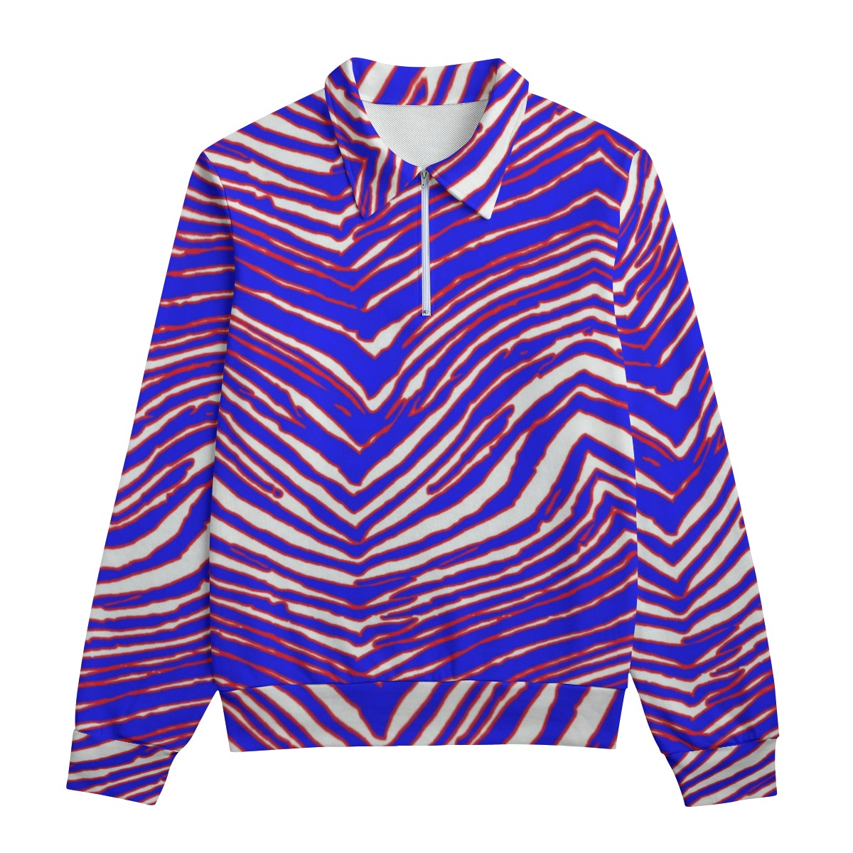 Buffalo Bills Zubaz Unisex Lapel Sweatshirt | 310GSM Cotton