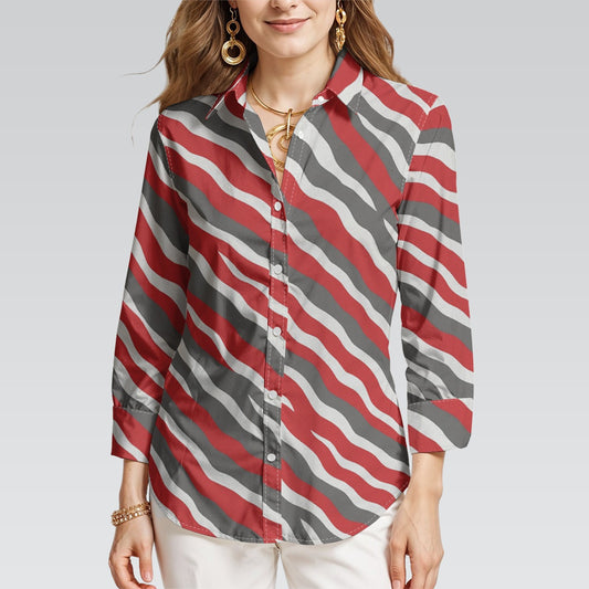 Ohio State Zubaz Buckeyes Women's 3/4 Sleeve Shirt