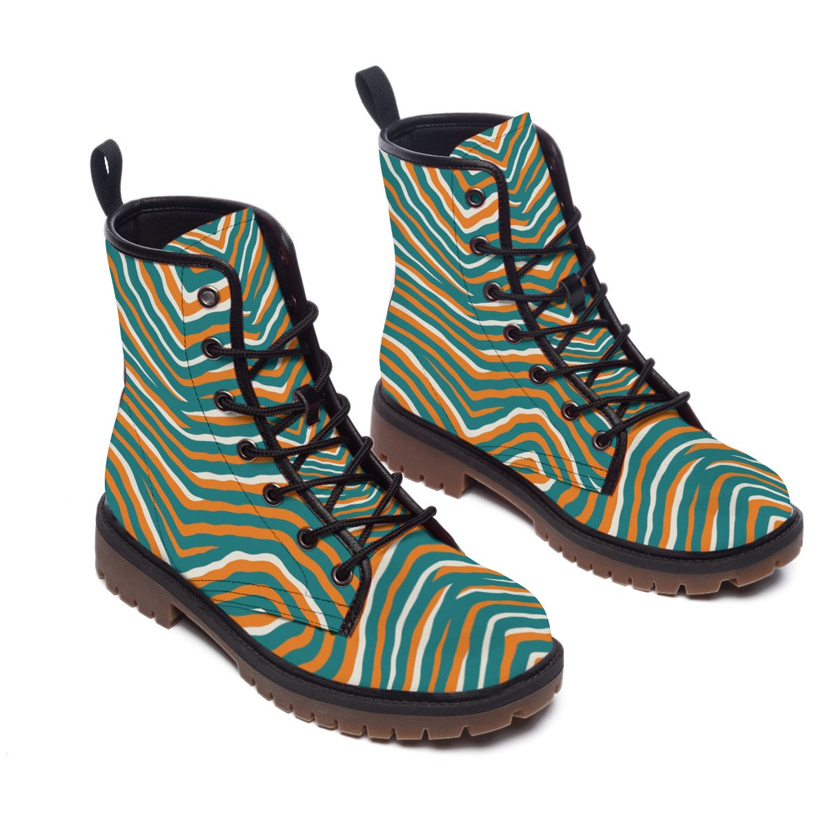 Miami Football Game Day All-Over Print Women's Martin Short Boots