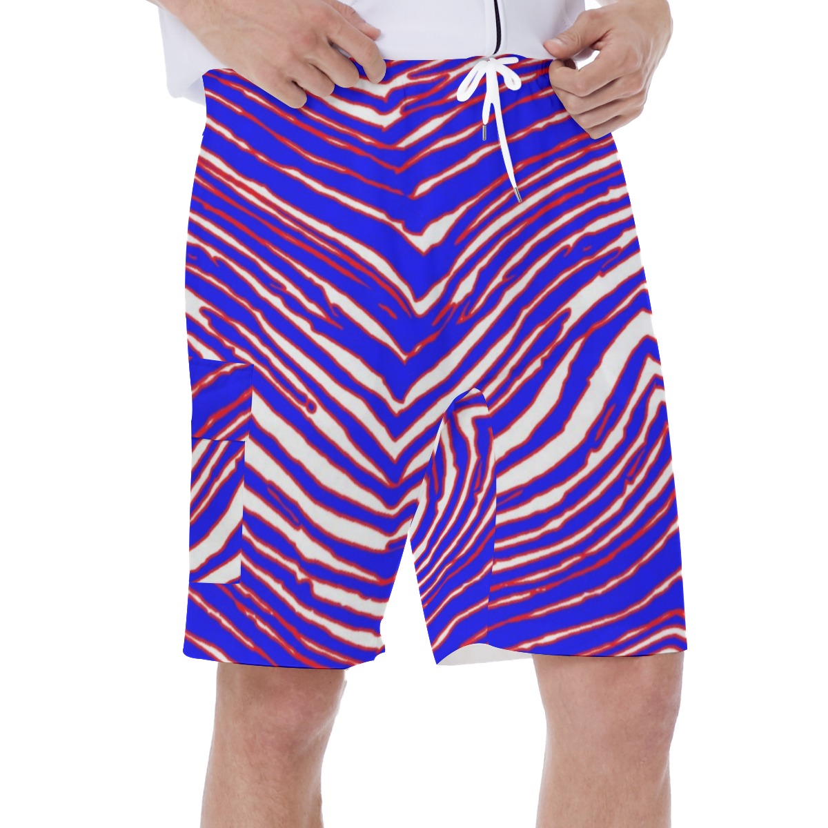 Buffalo Bills Zubaz Men's Beach Shorts With Side Pocket
