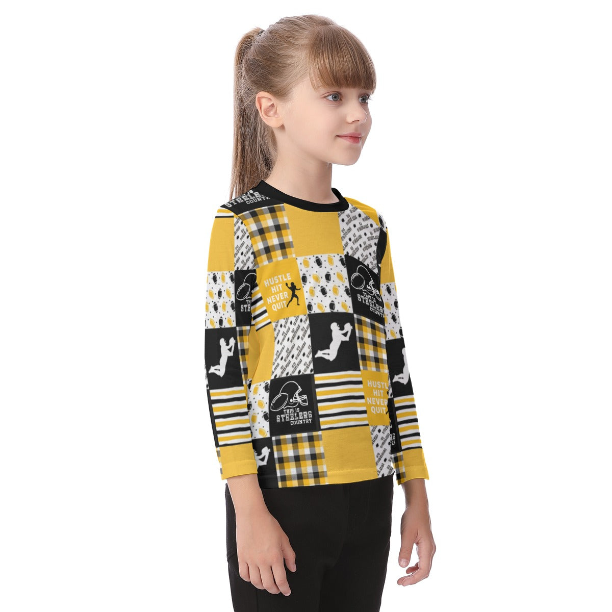 Pittsburgh Steelers All-Over Print Kid's O-neck Long Sleeve T-shirt