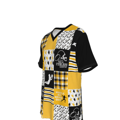 Pittsburgh Steelers Eco-friendly All-over Print Unisex V-neck T-Shirt