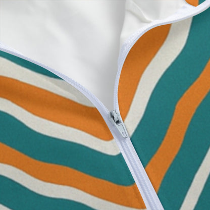 Miami Football Game Day All-Over Print Unisex Windbreaker Long Jacket