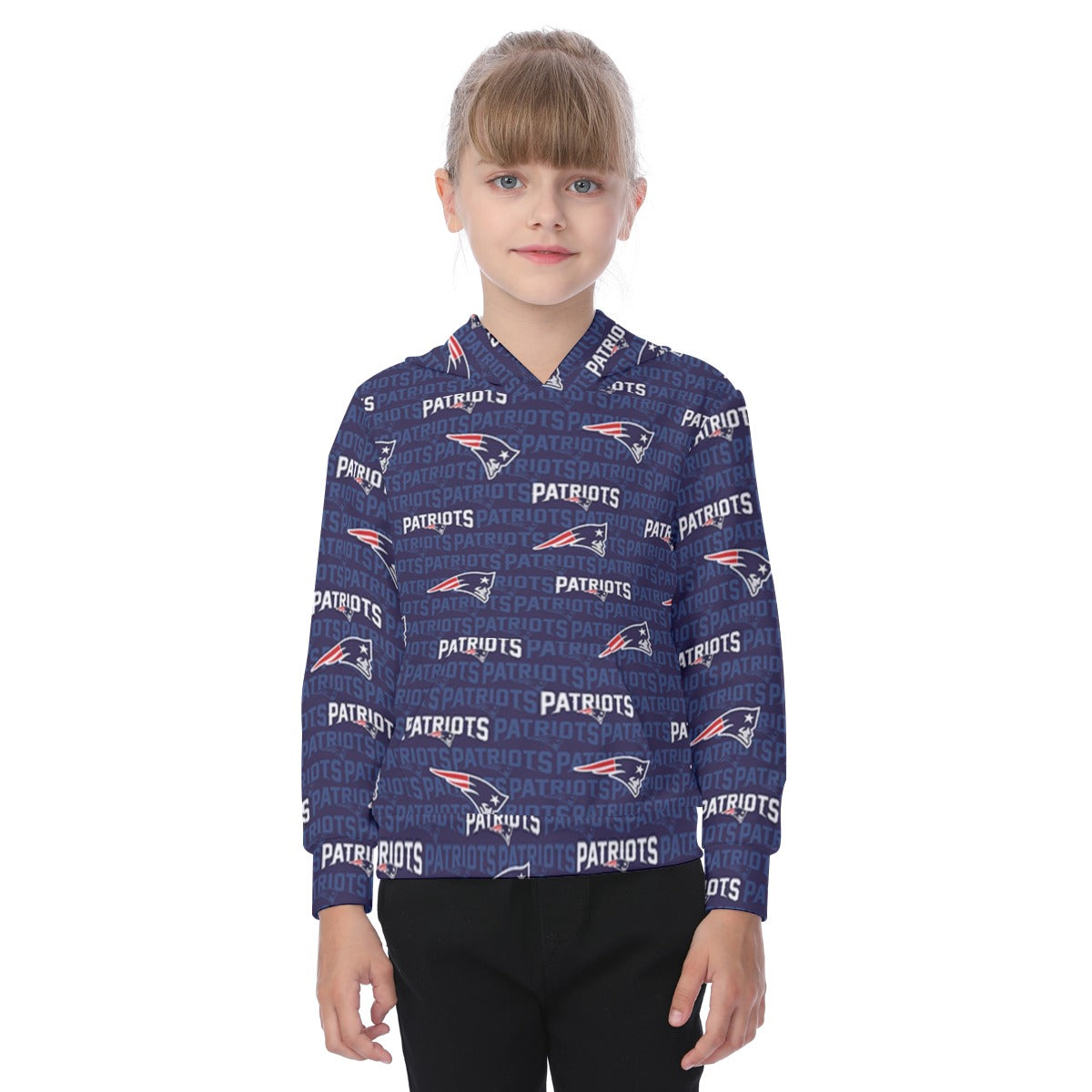 New England Football Game Day All-Over Print Kid's Heavy Fleece Hoodie