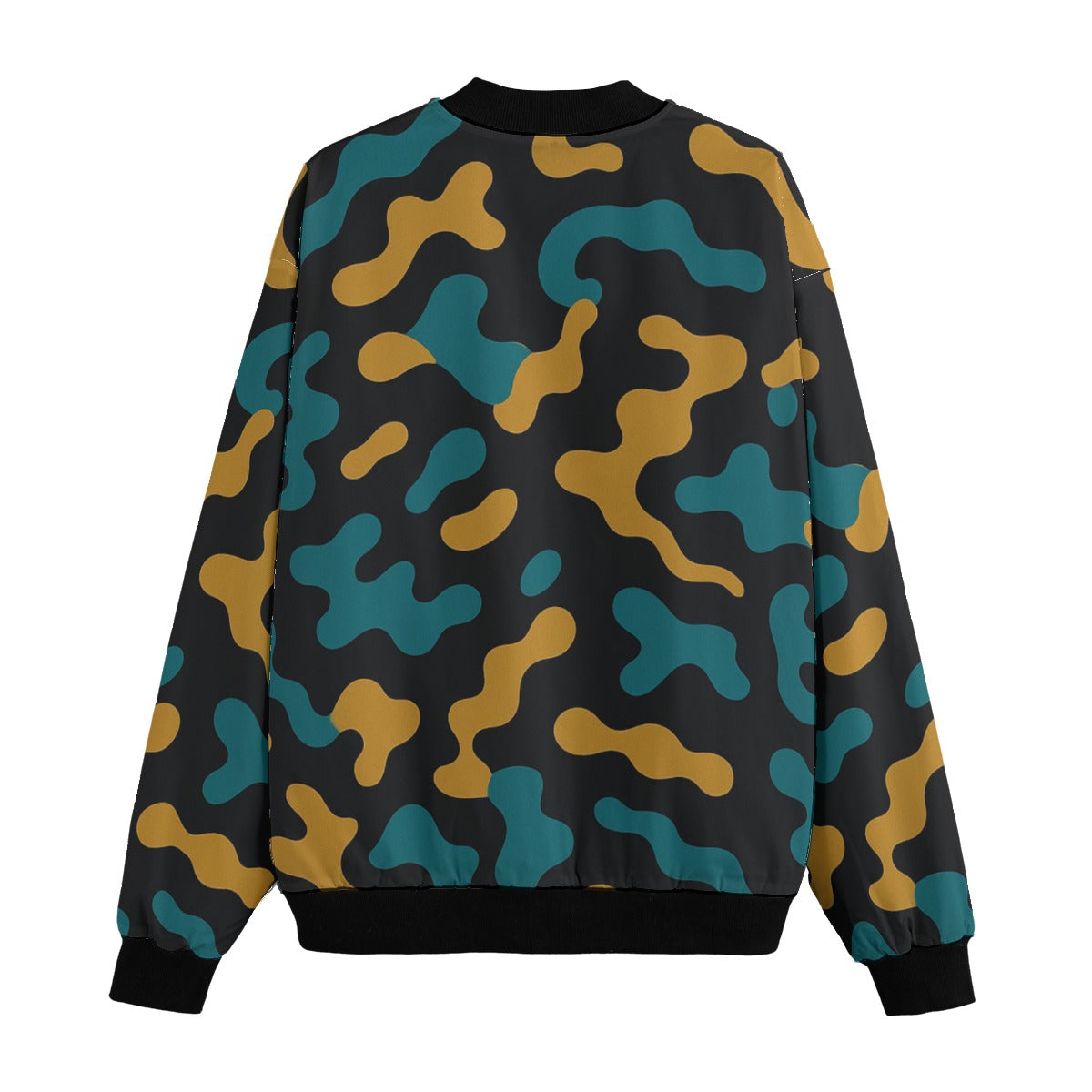 Jacksonville Jaguars Camo Fleece Bomber Jacket – Teal, Black and Gold NFL Streetwear