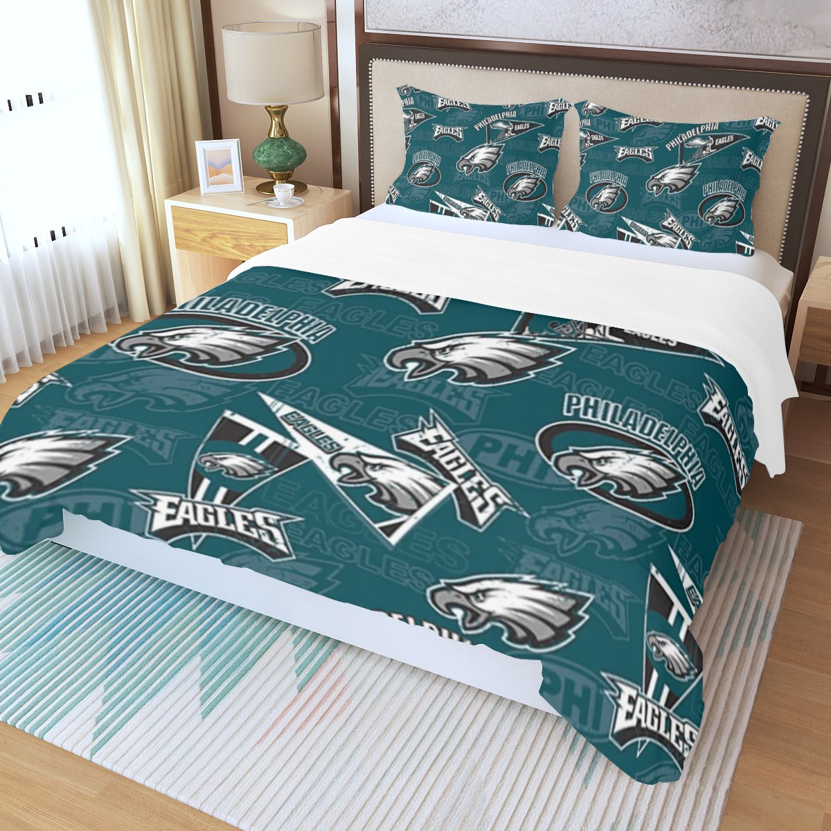 Philadelphia Football Game Day Three Piece Duvet Cover Set | Widened