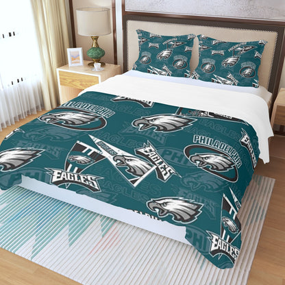 Philadelphia Football Game Day Three Piece Duvet Cover Set | Widened