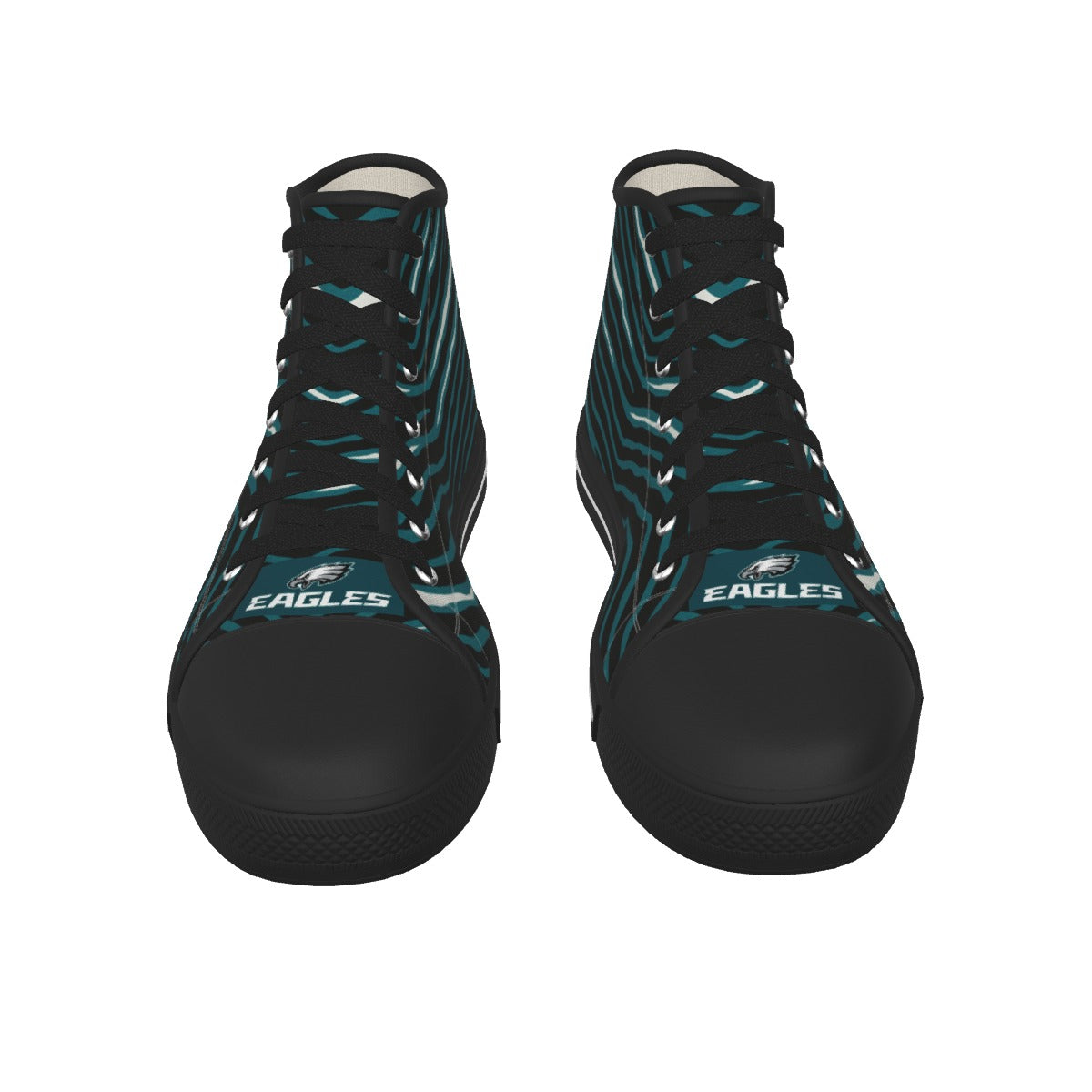Philadelphia Football Game Day Men's Black Sole Canvas Shoes