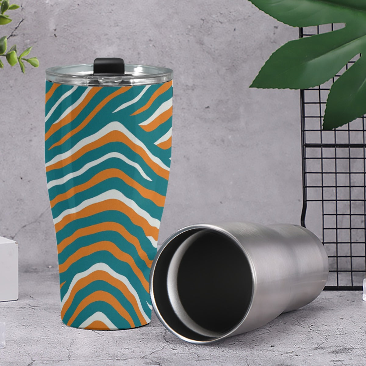 Miami Football Game Day Cone Tumbler 30oz