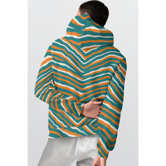 Miami Football Game Day All-Over Print Men's Thicken Pullover Hoodie