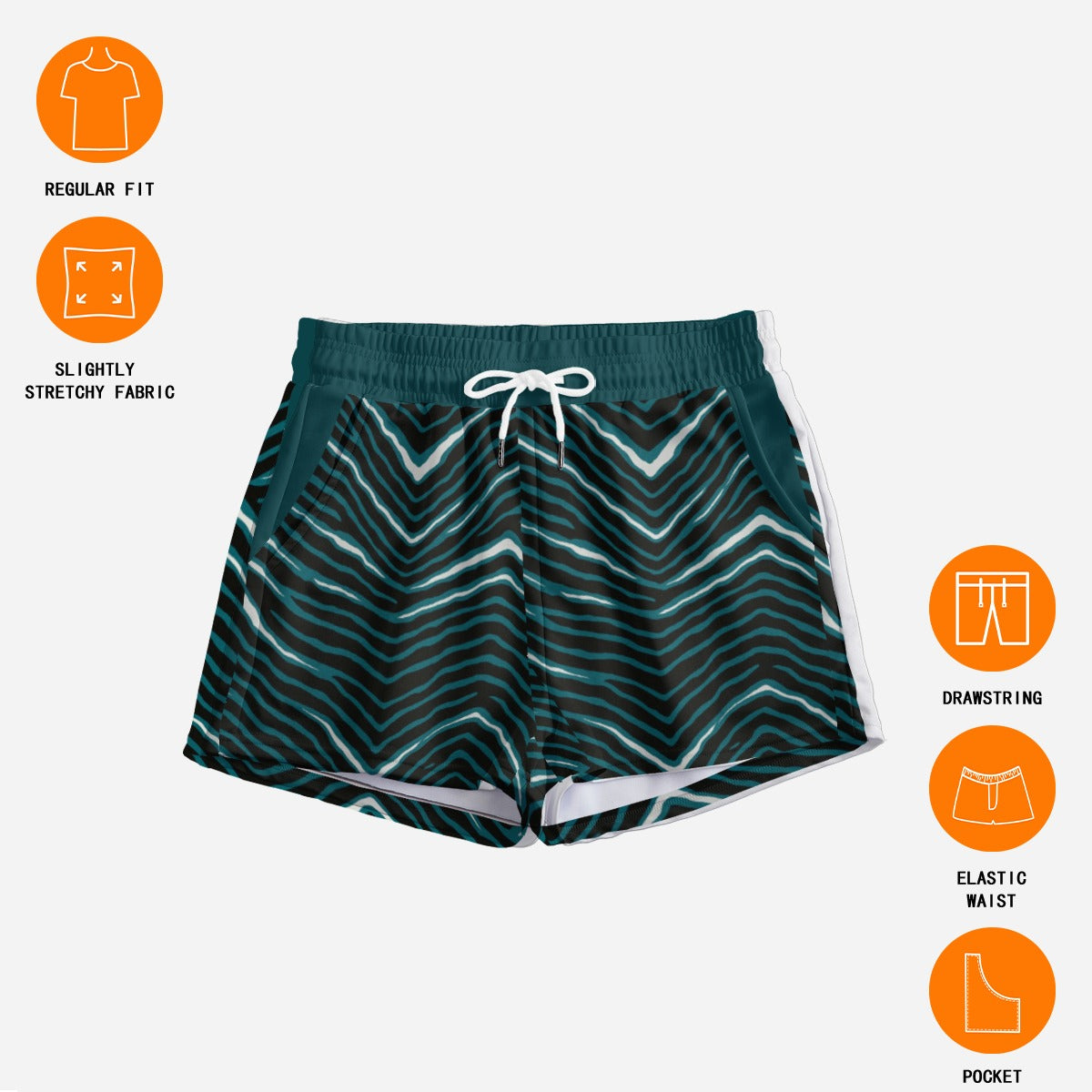 Philadelphia Football Game Day All-Over Print Women's Casual Shorts
