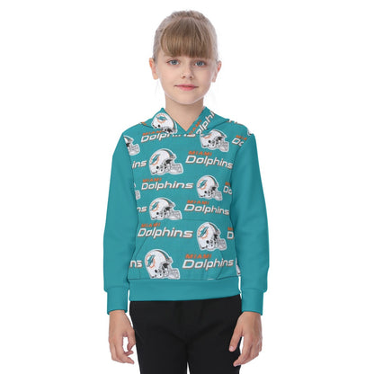Miami Football Game Day All-Over Print Oversized Kid's Hoodie