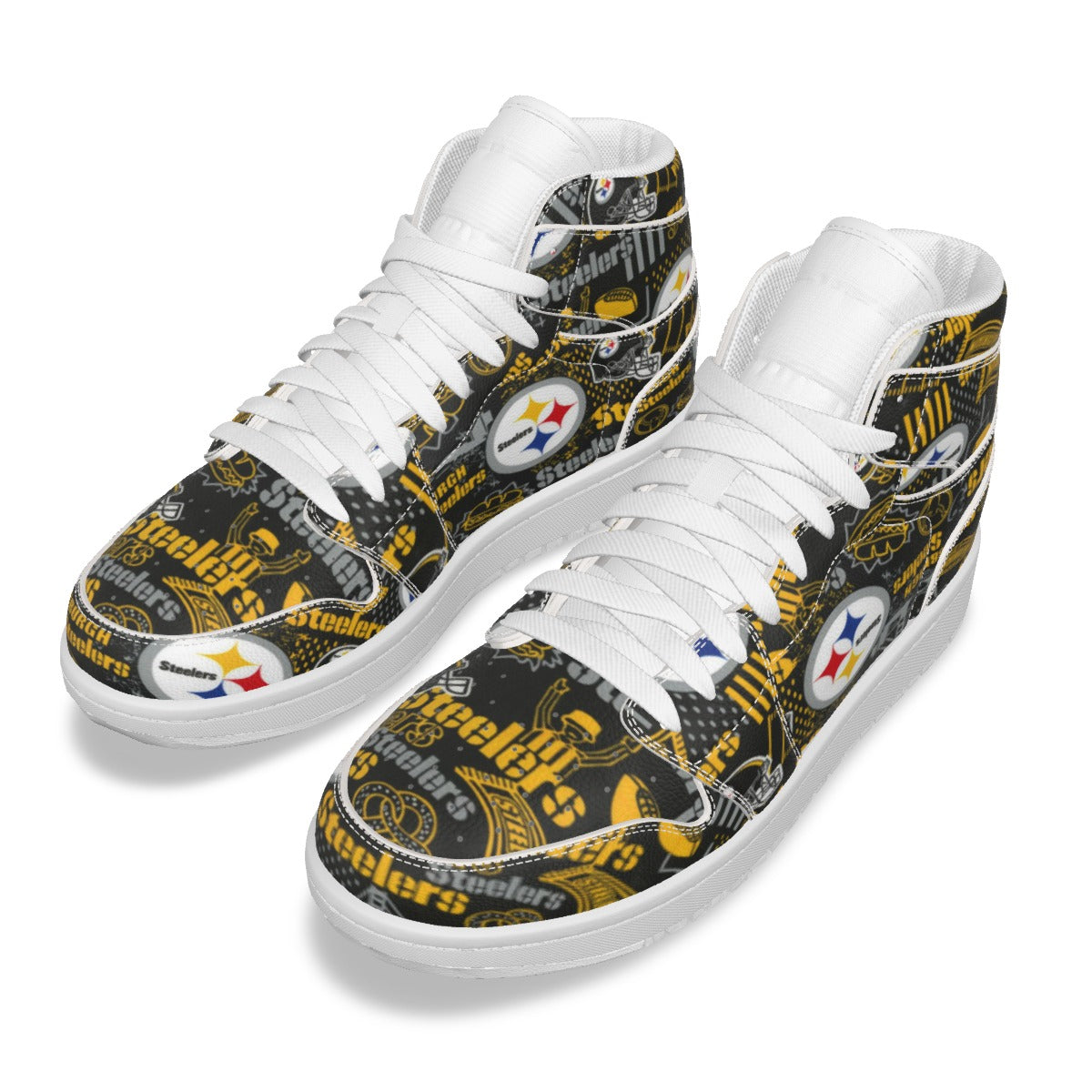 Pittsburgh Steelers Women's Synthetic Leather Stitching Shoes