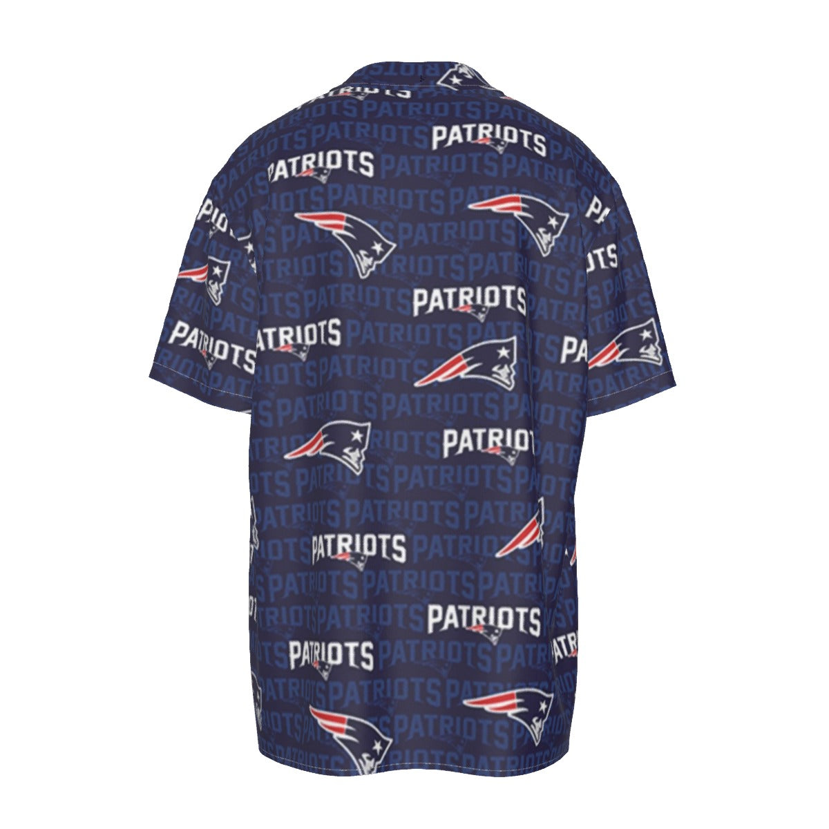New England Football Game Day All-Over Print Men's Imitation Silk Short-Sleeved Shirt