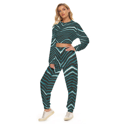 Philadelphia Football Game Day All-Over Print Women's Crop Sweatshirt Suit