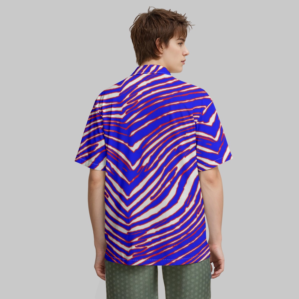 Buffalo Bills Zubaz Hawaiian Shirt With Pocket|115GSM Cotton poplin