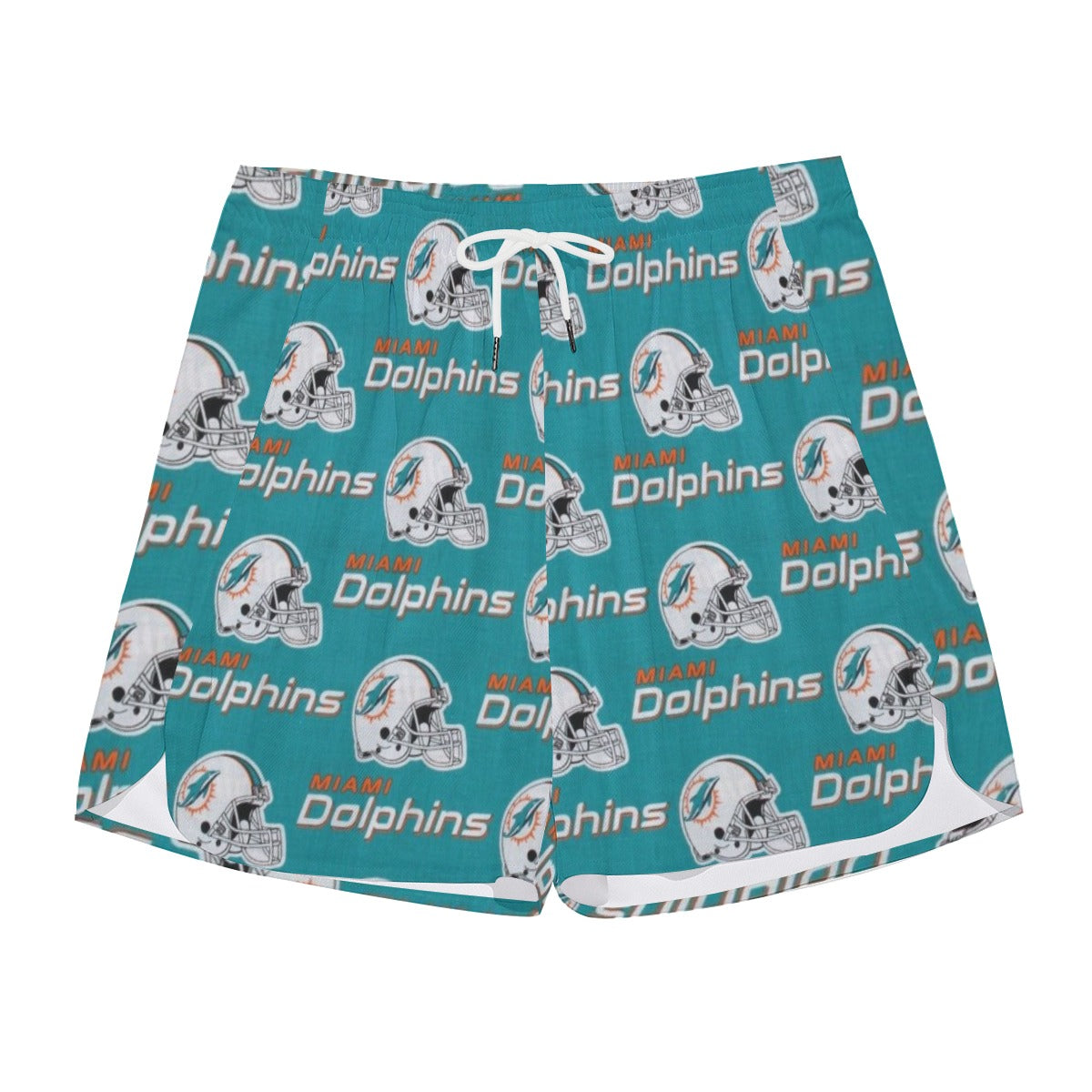 Miami Football Game Day All-Over Print Men's Side Split Running Sport Shorts