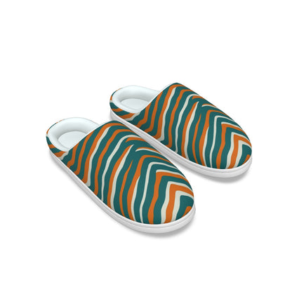 Miami Football Game Day All-Over Print Men's Plush Slippers