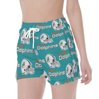 Miami Football Game Day All Over Print Wide Waistband Sport Shorts