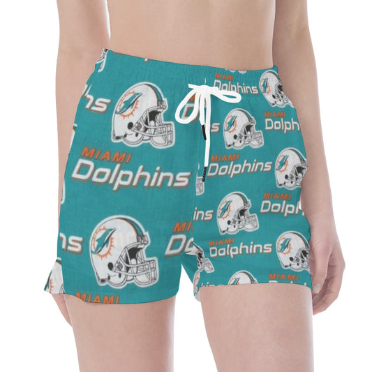 Miami Football Game Day All Over Print Wide Waistband Sport Shorts