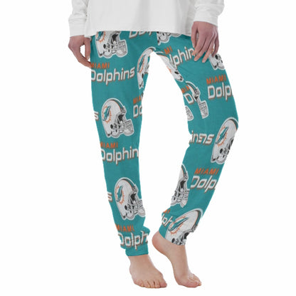 Miami Football Game Day All-Over Print Women's Pajama Pants|180GSM