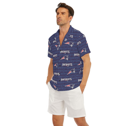 New England Football Game Day All-Over Print Men's Deep V-neck Short Sleeve T-shirt