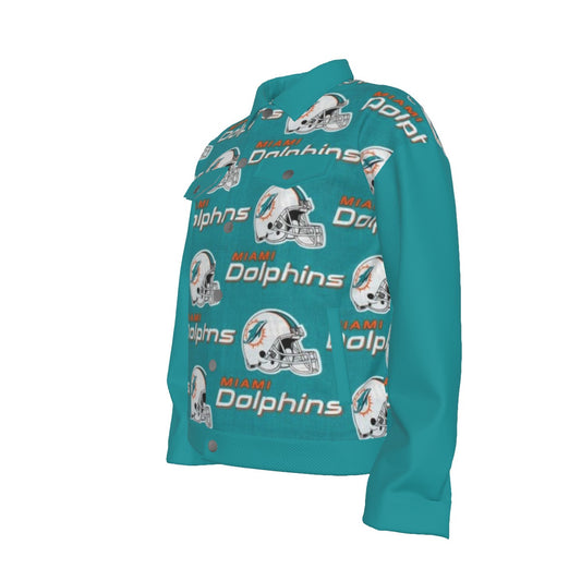 Miami Football Game Day All-Over Print Unisex Lapel Jacket | 245GSM Cotton