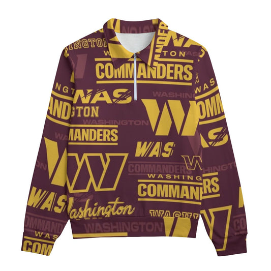 Washington Commanders Unisex Lapel Sweatshirt | 310GSM Cotton
