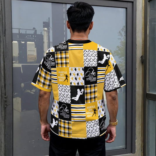 All-Over Print Unisex Drop-shoulder T-shirt|180GSM