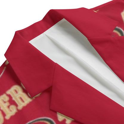 San Francisco 49ers suit Flat Lapel Collar Blazer