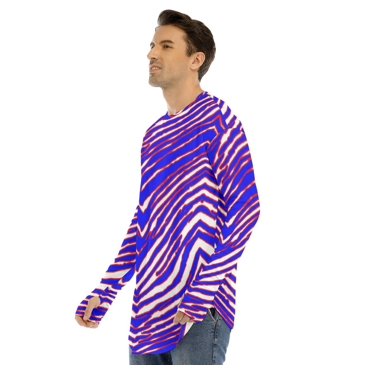 Buffalo Bills Zubaz Men's Fingerless Long Sleeve T-shirt
