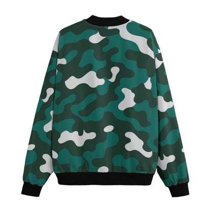 Philadelphia Eagles Camo Fleece Bomber Jacket – Military-Inspired Streetwear Style