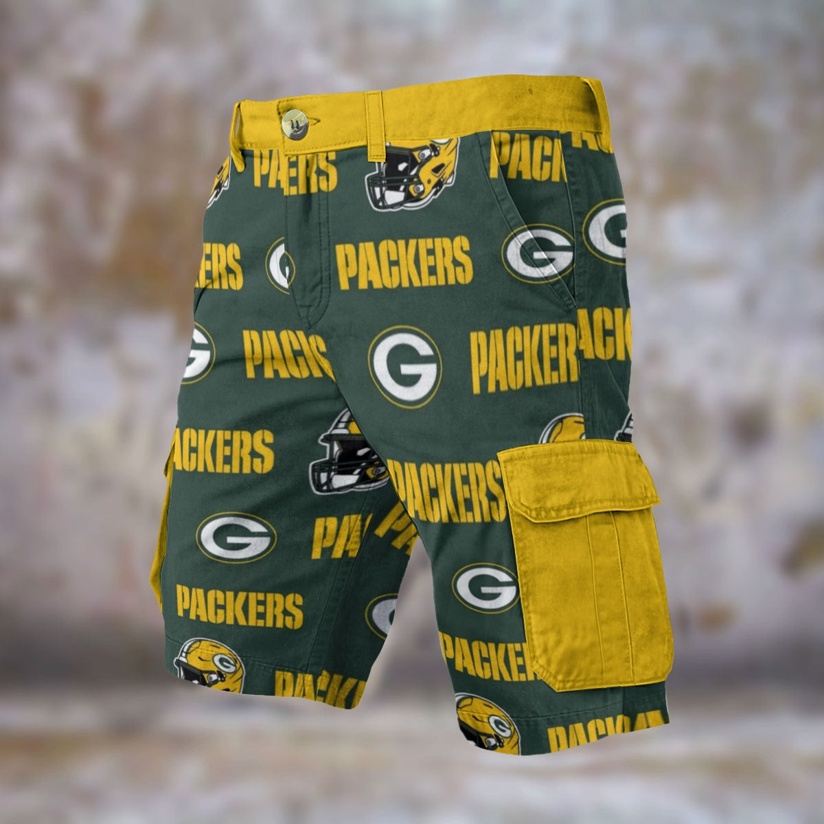Green Bay Football Game Day All-Over Print Men's Cargo Shorts