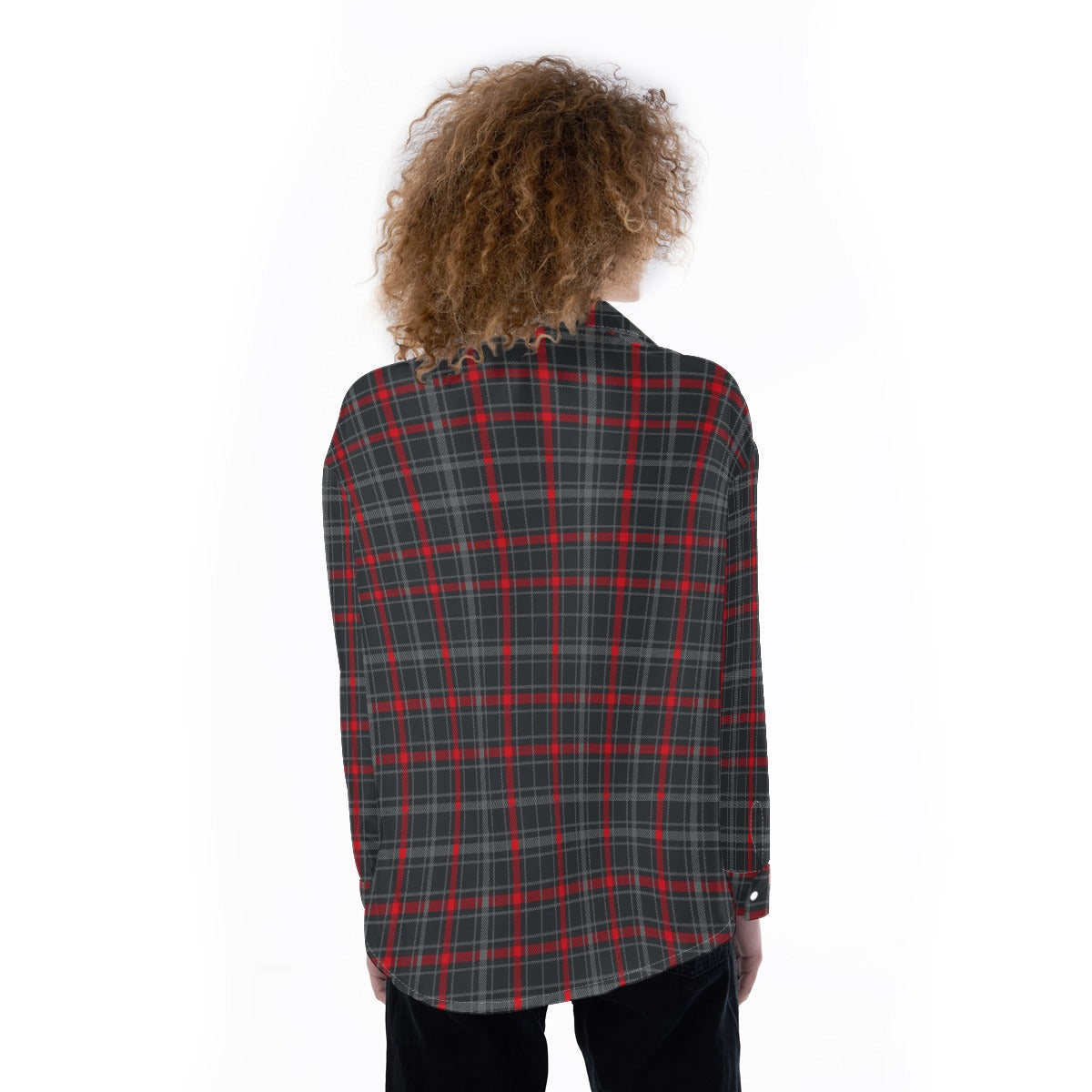 New Mexico Tartan Plaid Lobos Women's Satin Shirt