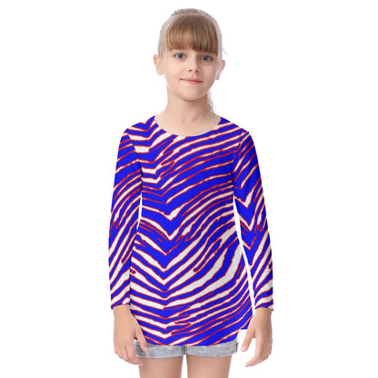 Buffalo Bills Zubaz Kid's Long Sleeve O-neck T-shirt