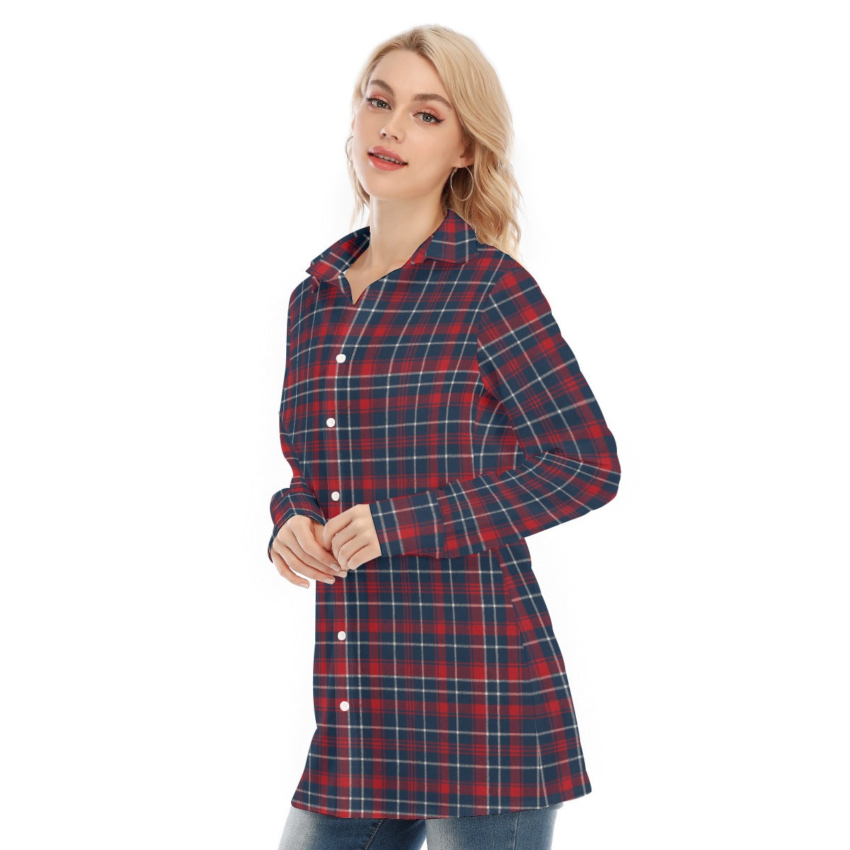 Arizona - Wildcats tartan plaid Women's Long Shirt