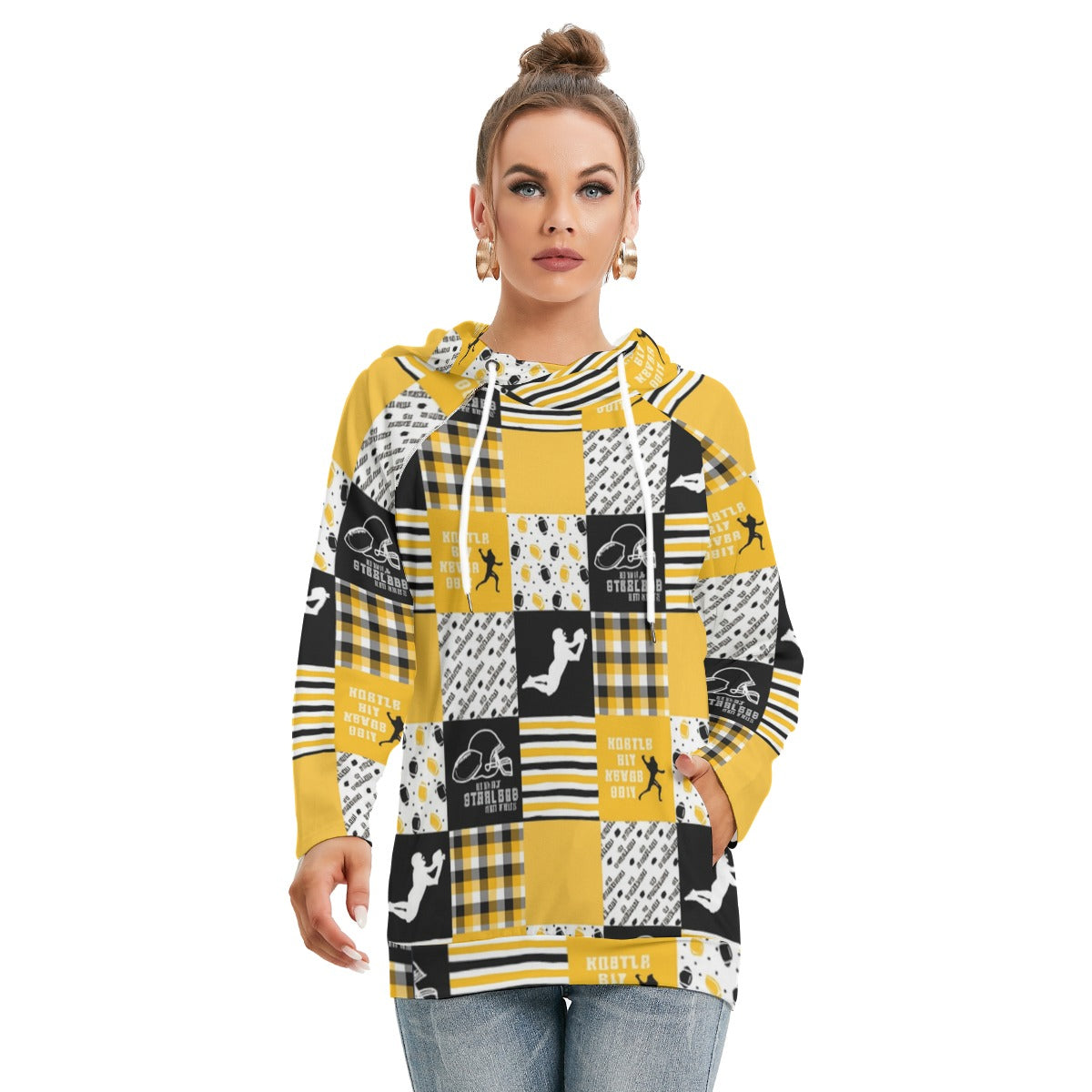All-Over Print Women's Hoodie With Double Hood