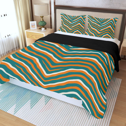 Miami Football Game Day Three Piece Duvet Cover Set | Widened