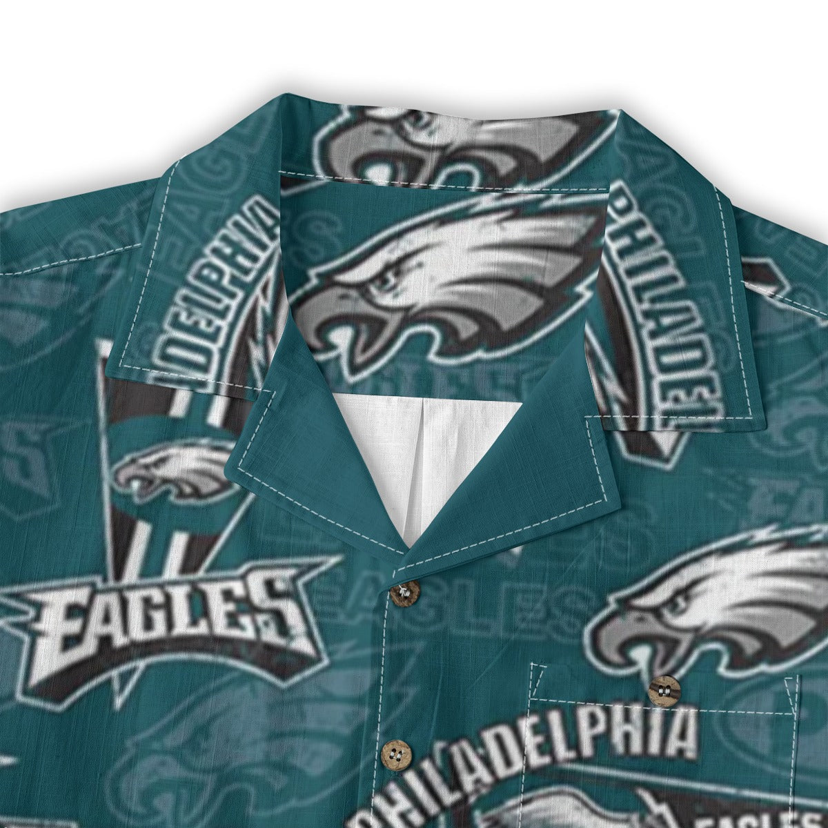 Philadelphia Football Game Day All-Over Print Men's Casual Hawaiian Short Sleeve Shirt | 125GSM Cotton