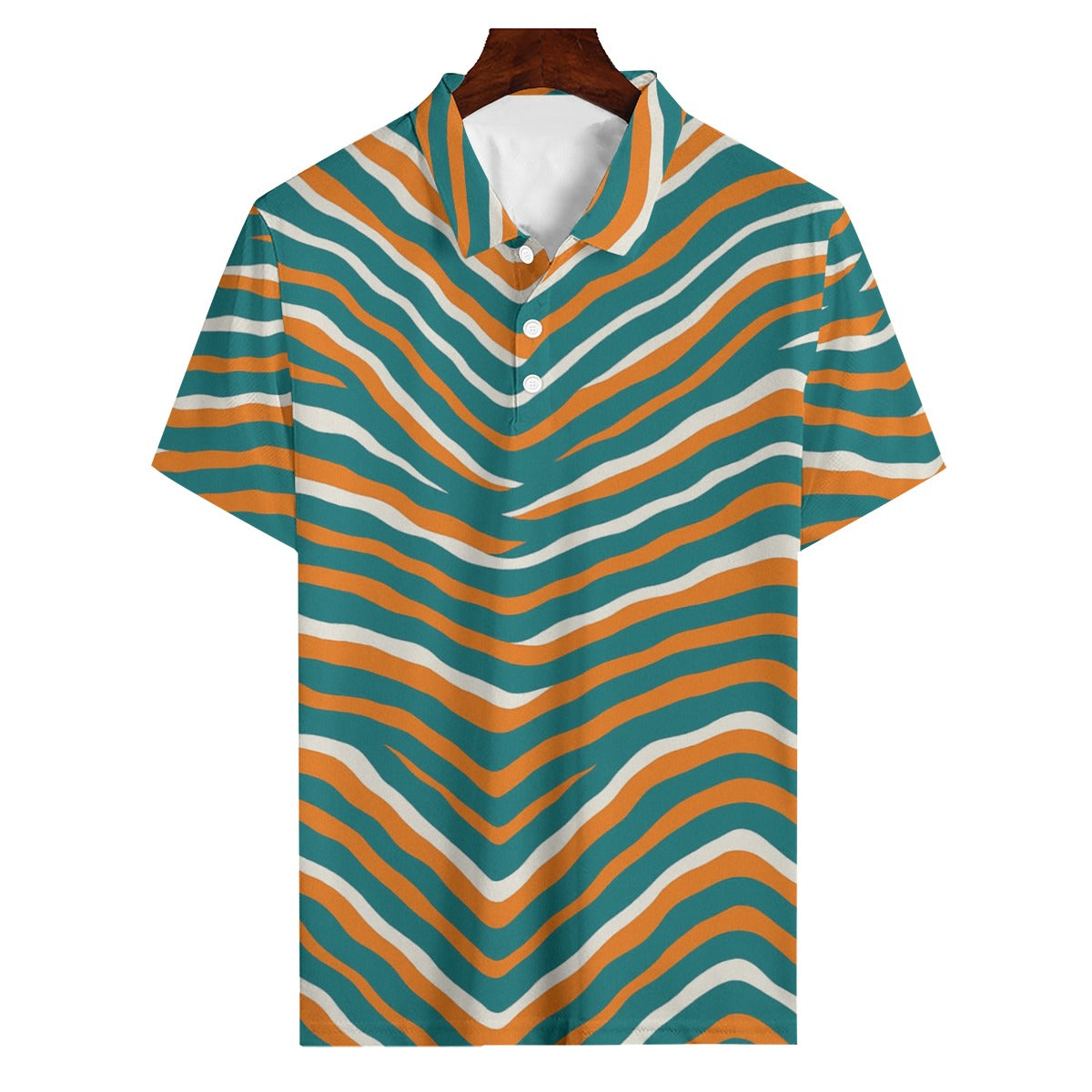 Miami Football Game Day All-Over Print Men's Polo Shirt | 160GSM Waffle