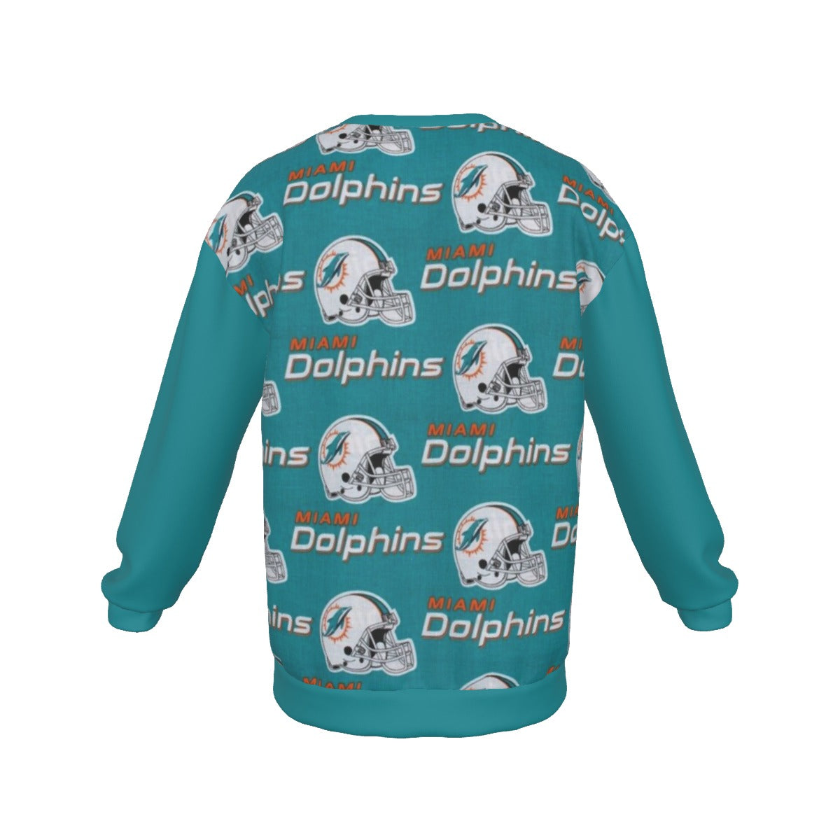 Miami Football Game Day All-Over Print Men's Drop Shoulder Round Neck Long-Sleeved Sweatshirt