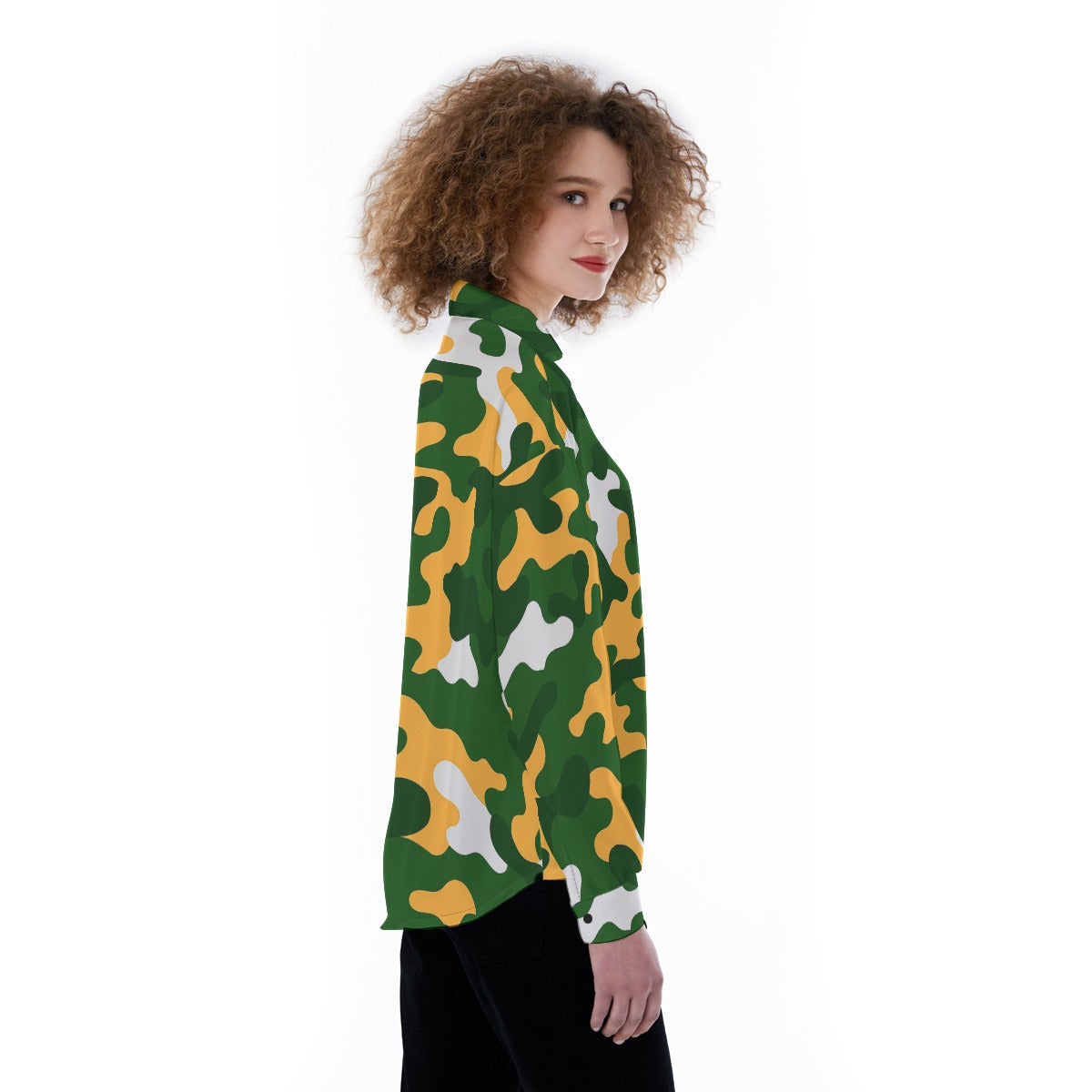 Green Bay Football Game Day All-Over Print Women's Satin Shirt