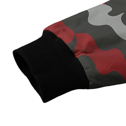Tampa Bay Buccaneers Camo Fleece Bomber Jacket – Red, Pewter and Black NFL Streetwear
