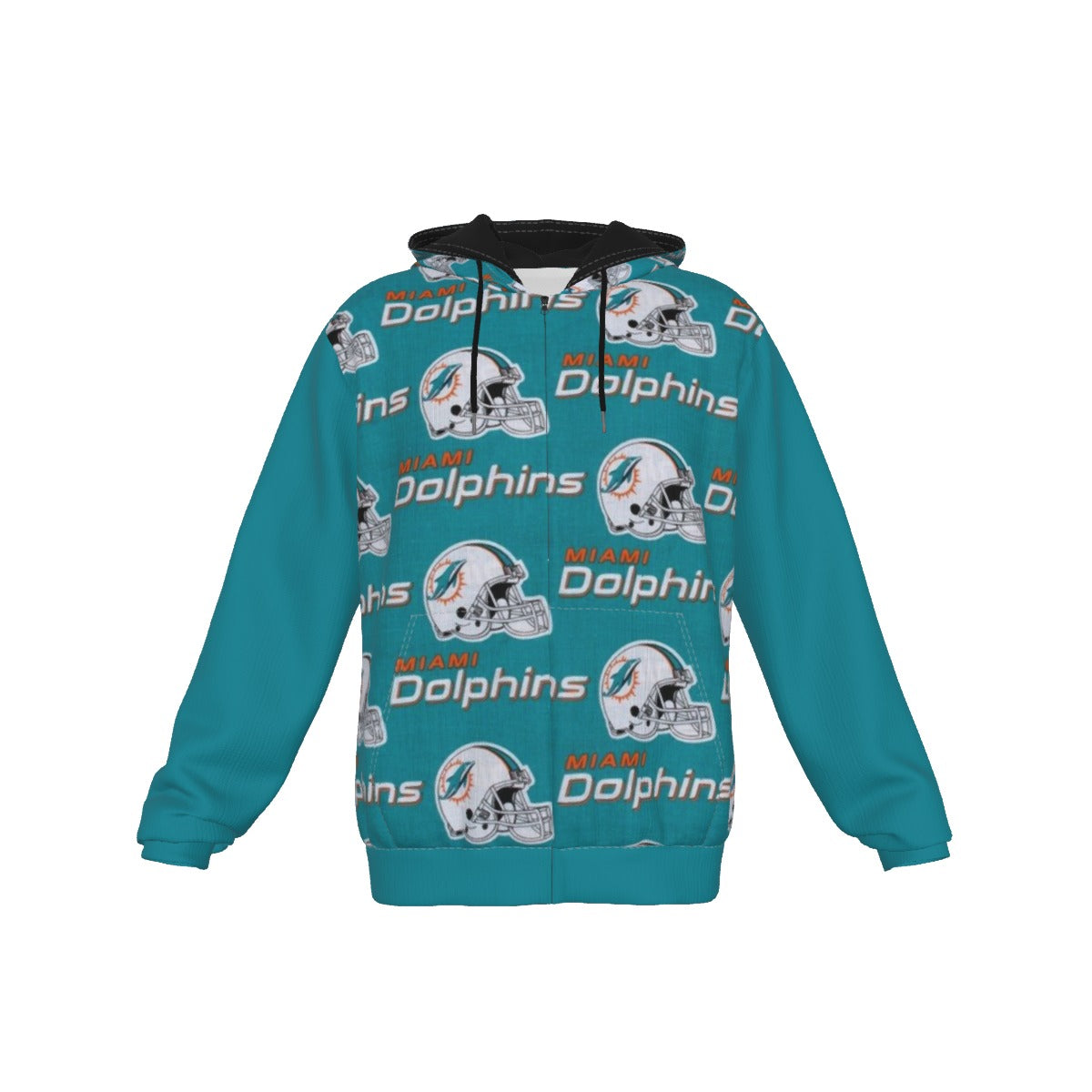 Miami Football Game Day All-Over Print Men's Heavy Fleece Zip Up Hoodie