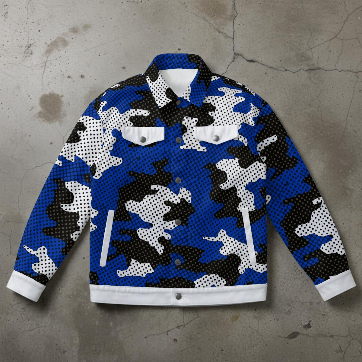 Urban Legend Kentucky Blue White Camo Unisex Collared Jacket
