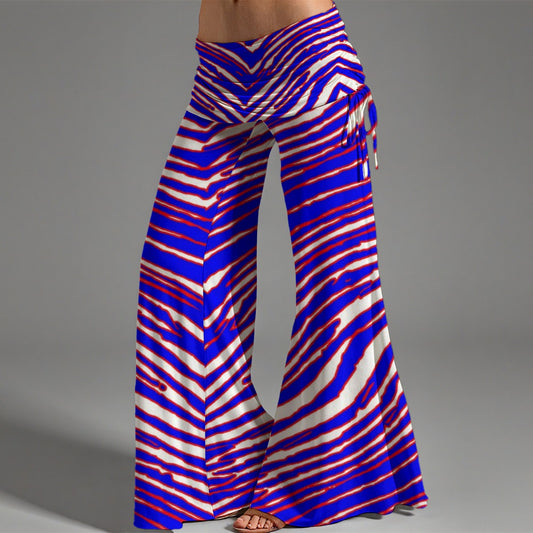 Buffalo Bills Zubaz Women's High Waist Wide Leg Pants