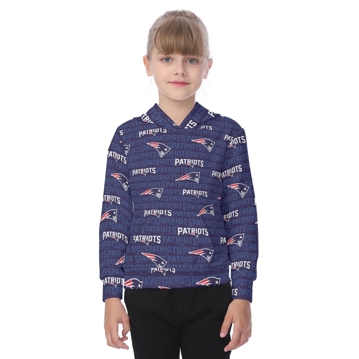 New England Football Game Day All-Over Print Oversized Kid's Hoodie