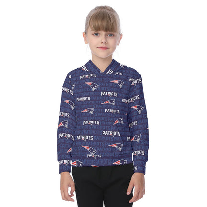 New England Football Game Day All-Over Print Oversized Kid's Hoodie
